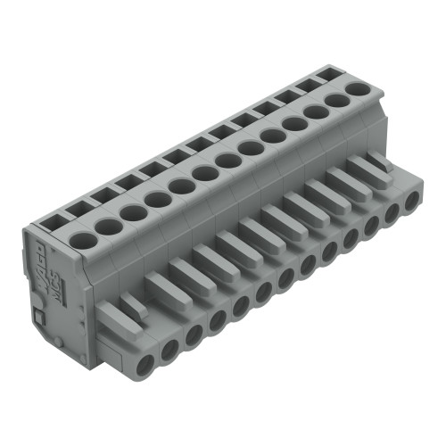 1-conductor female connector, angled, CAGE CLAMP&reg;, 2.5 mm&sup2;, gray