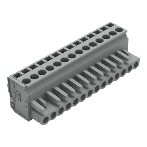 1-conductor female connector, angled, CAGE CLAMP&reg;, 2.5 mm&sup2;, gray