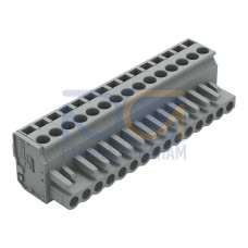 1-conductor female connector, angled, CAGE CLAMP&reg;, 2.5 mm&sup2;, gray