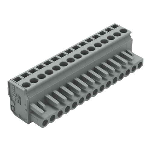 1-conductor female connector, angled, CAGE CLAMP&reg;, 2.5 mm&sup2;, gray