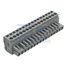 1-conductor female connector, angled, CAGE CLAMP&reg;, 2.5 mm&sup2;, gray