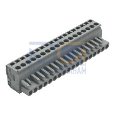 1-conductor female connector, angled, CAGE CLAMP&reg;, 2.5 mm&sup2;, gray