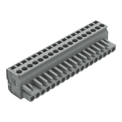 1-conductor female connector, angled, CAGE CLAMP&reg;, 2.5 mm&sup2;, gray