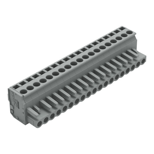 1-conductor female connector, angled, CAGE CLAMP&reg;, 2.5 mm&sup2;, gray