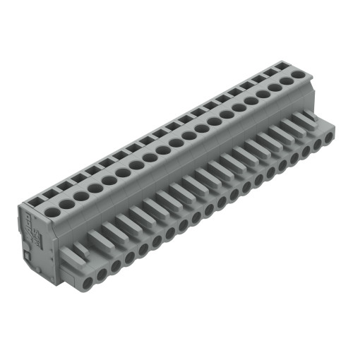 1-conductor female connector, angled, CAGE CLAMP&reg;, 2.5 mm&sup2;, gray