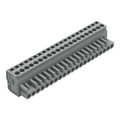 1-conductor female connector, angled, CAGE CLAMP&reg;, 2.5 mm&sup2;, gray