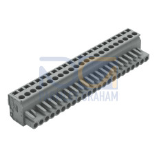 1-conductor female connector, angled, CAGE CLAMP&reg;, 2.5 mm&sup2;, gray