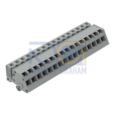 1-conductor female connector, angled, CAGE CLAMP&reg;, 2.5 mm&sup2;, gray