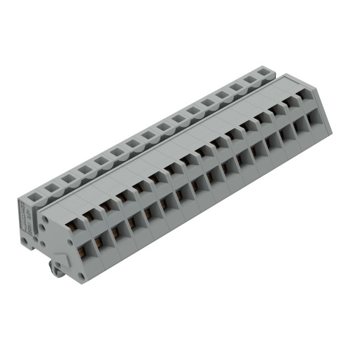 1-conductor female connector, angled, CAGE CLAMP&reg;, 2.5 mm&sup2;, gray
