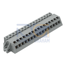 1-conductor female connector, angled, CAGE CLAMP&reg;, 2.5 mm&sup2;, gray