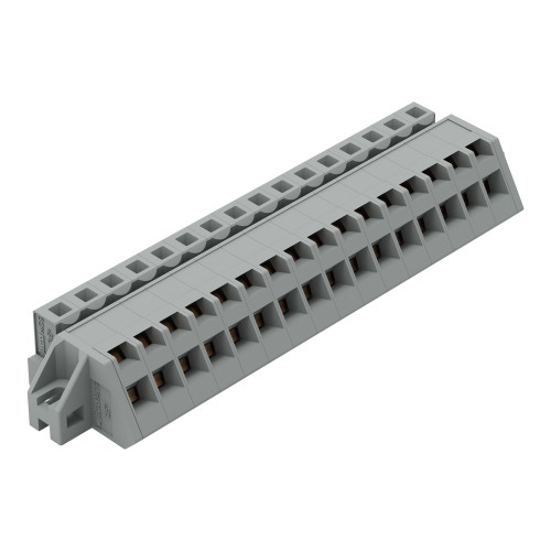 1-conductor female connector, angled, CAGE CLAMP&reg;, 2.5 mm&sup2;, gray