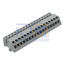 1-conductor female connector, angled, CAGE CLAMP&reg;, 2.5 mm&sup2;, gray