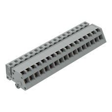 1-conductor female connector, angled, CAGE CLAMP&reg;, 2.5 mm&sup2;, gray