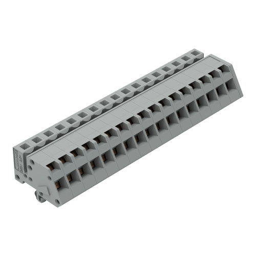 1-conductor female connector, angled, CAGE CLAMP&reg;, 2.5 mm&sup2;, gray