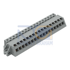 1-conductor female connector, angled, CAGE CLAMP&reg;, 2.5 mm&sup2;, gray