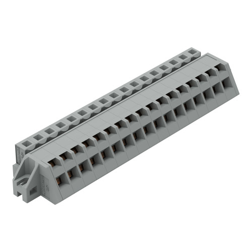1-conductor female connector, angled, CAGE CLAMP&reg;, 2.5 mm&sup2;, gray