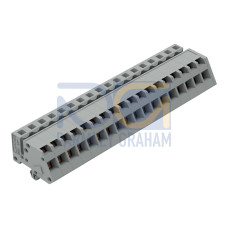 1-conductor female connector, angled, CAGE CLAMP&reg;, 2.5 mm&sup2;, gray