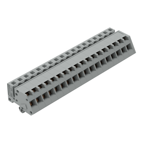 1-conductor female connector, angled, CAGE CLAMP&reg;, 2.5 mm&sup2;, gray