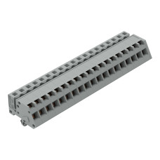 1-conductor female connector, angled, CAGE CLAMP&reg;, 2.5 mm&sup2;, gray