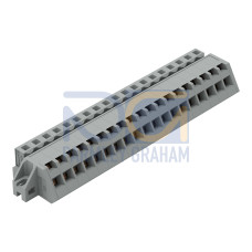 1-conductor female connector, angled, CAGE CLAMP&reg;, 2.5 mm&sup2;, gray