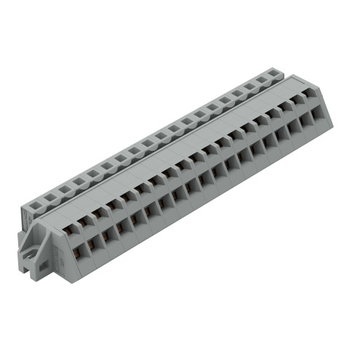1-conductor female connector, angled, CAGE CLAMP&reg;, 2.5 mm&sup2;, gray