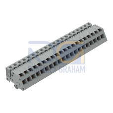 1-conductor female connector, angled, CAGE CLAMP&reg;, 2.5 mm&sup2;, gray