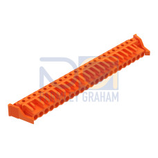 THT female header, angled, Pin spacing 5.08 mm, orange
