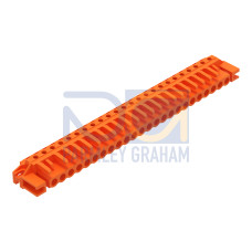 THT female header, angled, Pin spacing 5.08 mm, orange