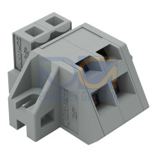1-conductor female connector, angled, CAGE CLAMP&reg;, 2.5 mm&sup2;, gray