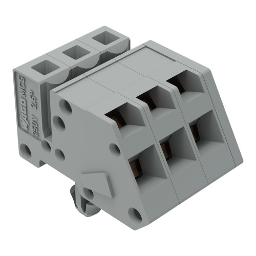 1-conductor female connector, angled, CAGE CLAMP&reg;, 2.5 mm&sup2;, gray