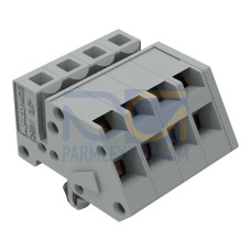 1-conductor female connector, angled, CAGE CLAMP&reg;, 2.5 mm&sup2;, gray