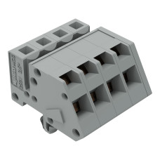1-conductor female connector, angled, CAGE CLAMP&reg;, 2.5 mm&sup2;, gray