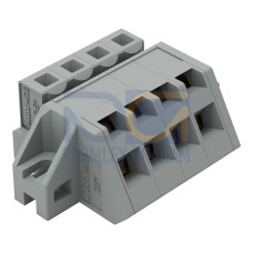 1-conductor female connector, angled, CAGE CLAMP&reg;, 2.5 mm&sup2;, gray