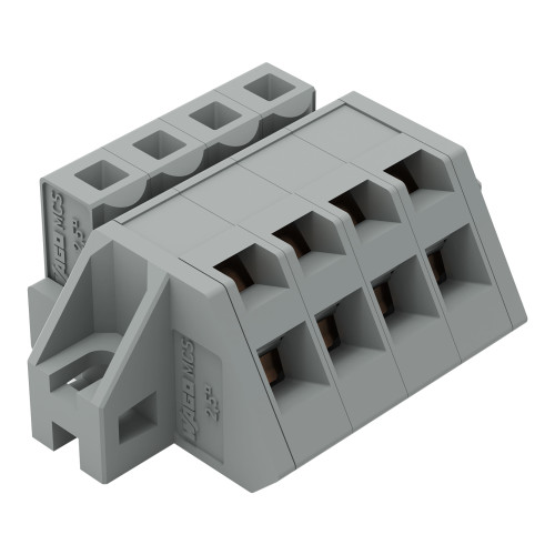 1-conductor female connector, angled, CAGE CLAMP&reg;, 2.5 mm&sup2;, gray