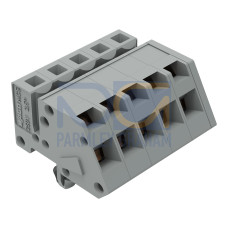 1-conductor female connector, angled, CAGE CLAMP&reg;, 2.5 mm&sup2;, gray
