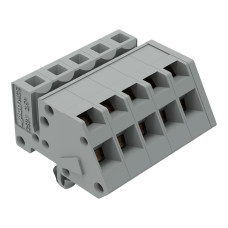 1-conductor female connector, angled, CAGE CLAMP&reg;, 2.5 mm&sup2;, gray
