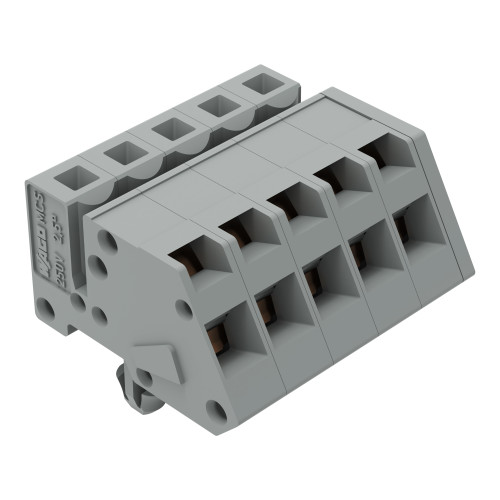 1-conductor female connector, angled, CAGE CLAMP&reg;, 2.5 mm&sup2;, gray