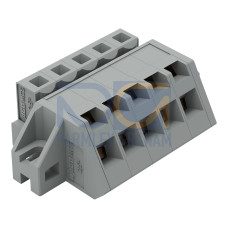 1-conductor female connector, angled, CAGE CLAMP&reg;, 2.5 mm&sup2;, gray
