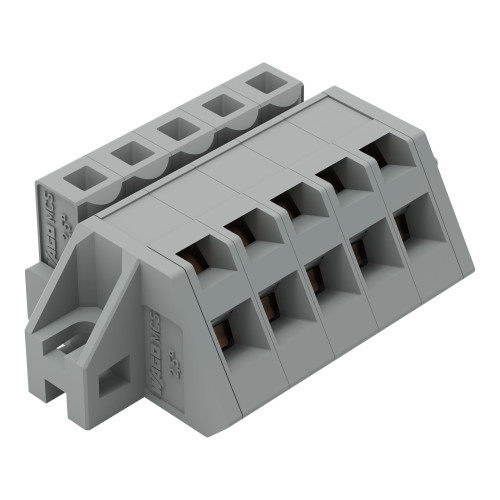 1-conductor female connector, angled, CAGE CLAMP&reg;, 2.5 mm&sup2;, gray