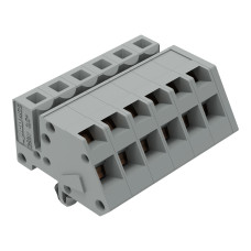 1-conductor female connector, angled, CAGE CLAMP&reg;, 2.5 mm&sup2;, gray