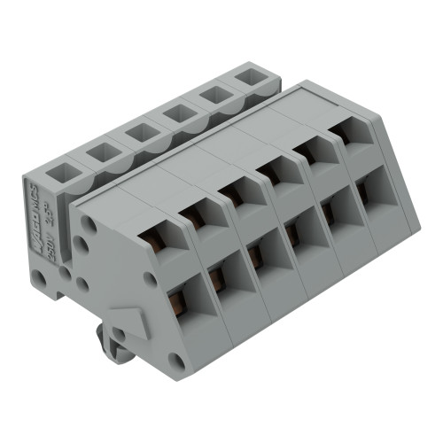1-conductor female connector, angled, CAGE CLAMP&reg;, 2.5 mm&sup2;, gray