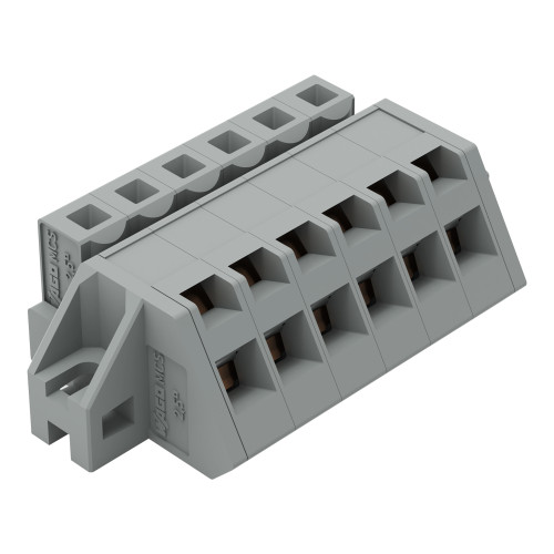 1-conductor female connector, angled, CAGE CLAMP&reg;, 2.5 mm&sup2;, gray