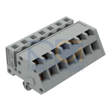 1-conductor female connector, angled, CAGE CLAMP&reg;, 2.5 mm&sup2;, gray