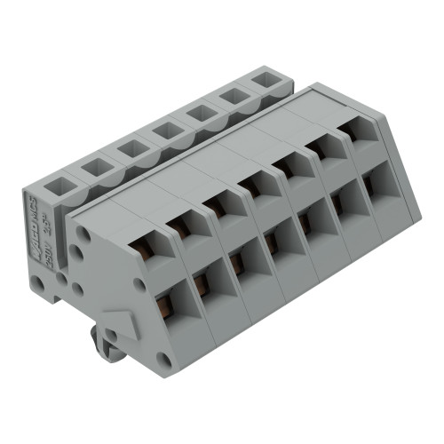 1-conductor female connector, angled, CAGE CLAMP&reg;, 2.5 mm&sup2;, gray
