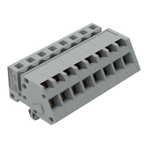 1-conductor female connector, angled, CAGE CLAMP&reg;, 2.5 mm&sup2;, gray