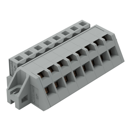 1-conductor female connector, angled, CAGE CLAMP&reg;, 2.5 mm&sup2;, gray