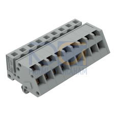 1-conductor female connector, angled, CAGE CLAMP&reg;, 2.5 mm&sup2;, gray
