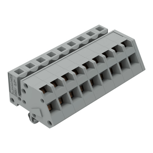 1-conductor female connector, angled, CAGE CLAMP&reg;, 2.5 mm&sup2;, gray