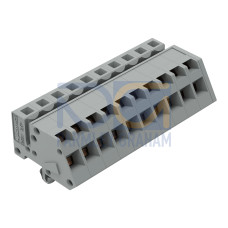 1-conductor female connector, angled, CAGE CLAMP&reg;, 2.5 mm&sup2;, gray