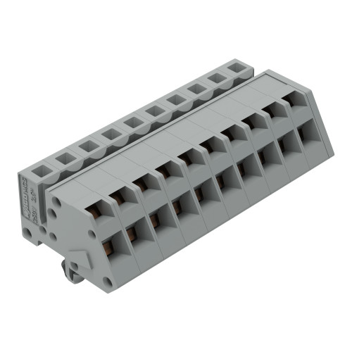 1-conductor female connector, angled, CAGE CLAMP&reg;, 2.5 mm&sup2;, gray